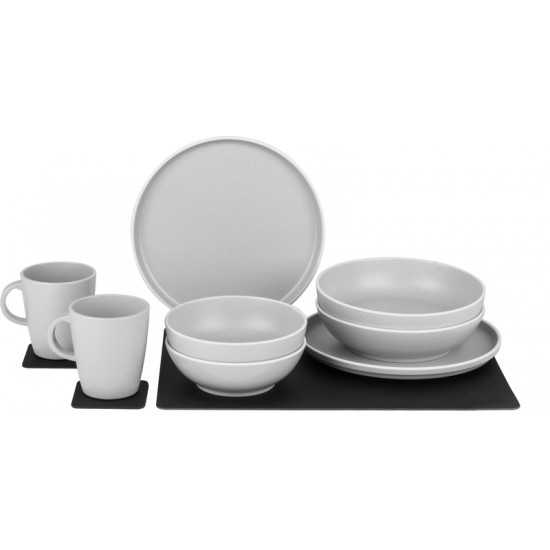 DOLOMIT MAGNETIC WHITE, Dinnerware Set for 2 People