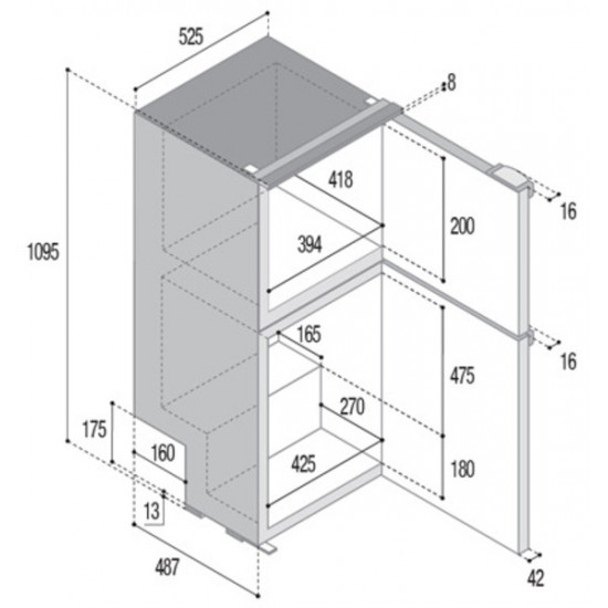 Compressor refrigerator DP150i - 155 l - Black