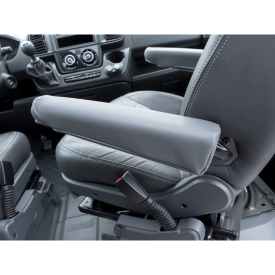 Armrest cover for Fiat Ducato from 2007 onwards - synthetic leather - anthracite