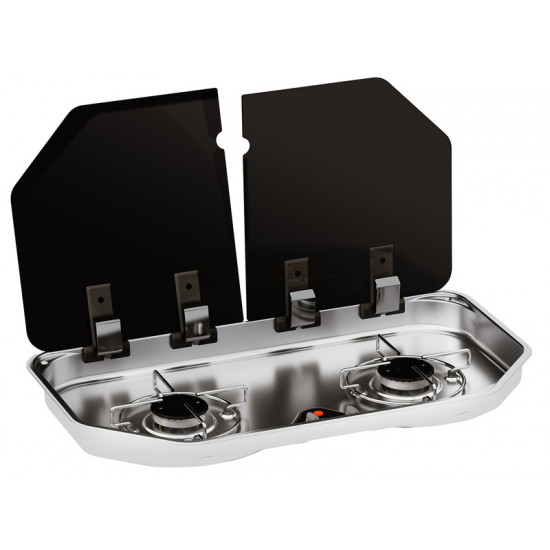 Stainless steel cooker with glass cover in a sophisticated design
