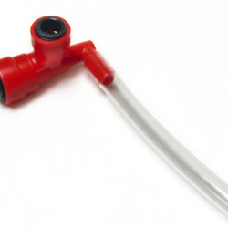 Red angled connector for JohnGuest 12mm / Uniquick 12mm