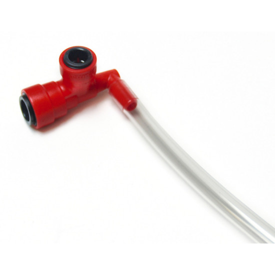 Red angled connector for JohnGuest 12mm / Uniquick 12mm
