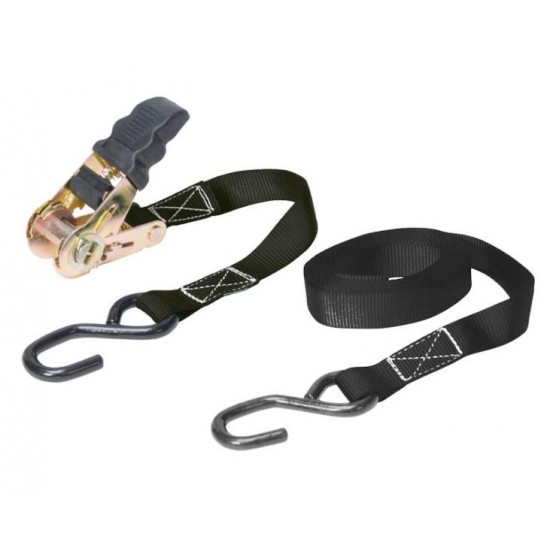 Lashing and ratchet strap with rubberized ratchet handle