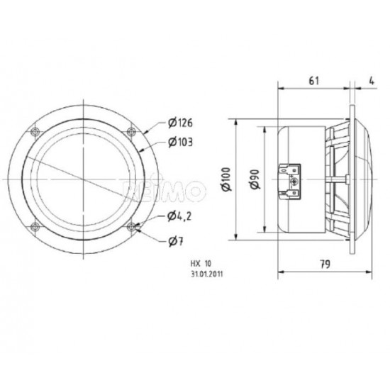 High-end 2-way coaxial loudspeaker 4"