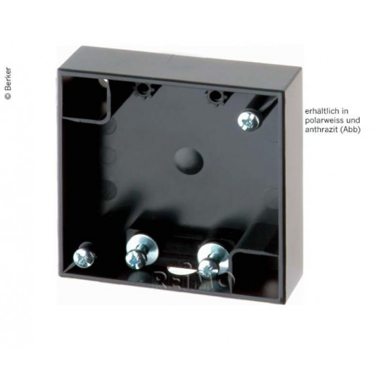 Berker surface-mounted enclosure, flat, polar white