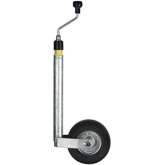 Support wheel with scale, steel rim, 225x70, 48mm, soft rubber tire