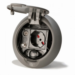 Multiplug recessed sockets - matte black