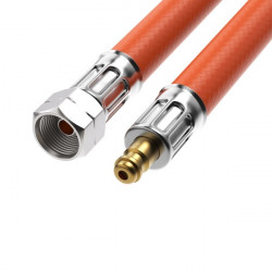 CAMPKO Gas Hose (Medium Pressure) with 1/4" LH Union Nut x Push-in Nipple - 150 cm