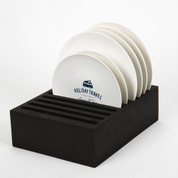 Plate holder - Black - For up to 10 plates