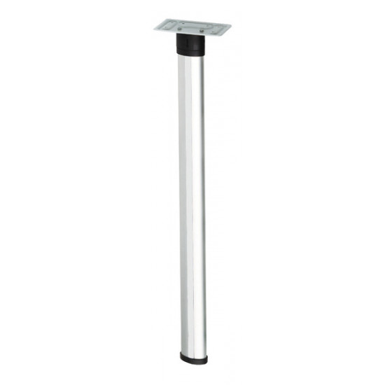 Articulated table leg 675 mm - joint at the top - silver
