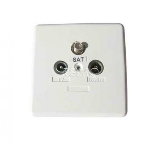 Satellite outlet with 3 connections, unpackaged