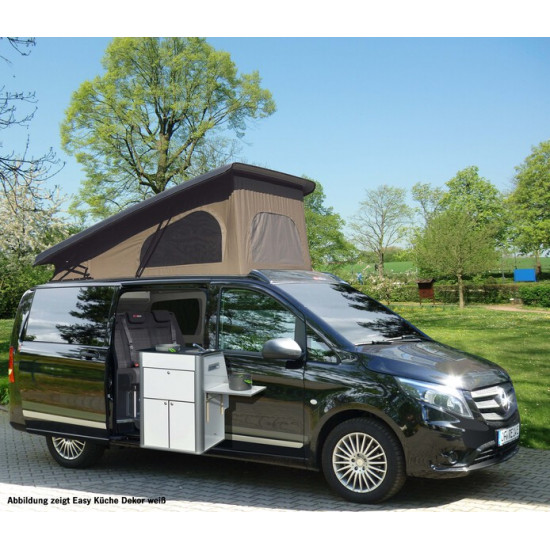 Multifunctional EASY KITCHEN - Left-hand mounting - High-gloss silver