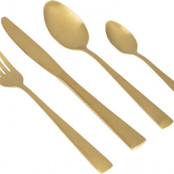 LINEA LINE SETS - Gold cutlery set, 16 pieces