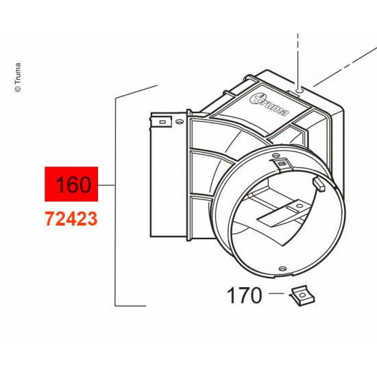 Complete warm air distributor.