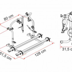Carry-Bike L80 aluminum rear carrier for 2 bikes
