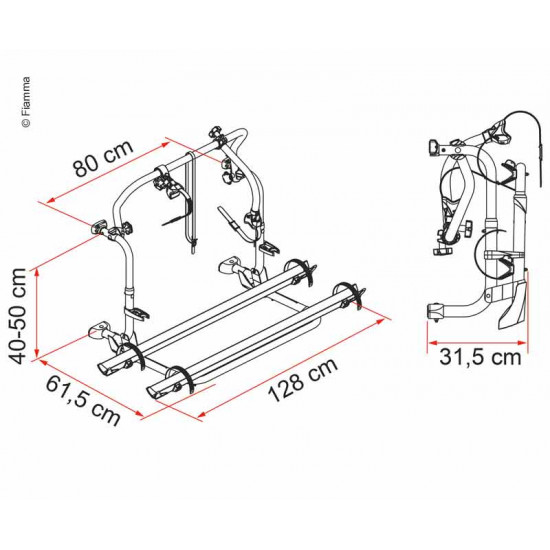 Carry-Bike L80 aluminum rear carrier for 2 bikes