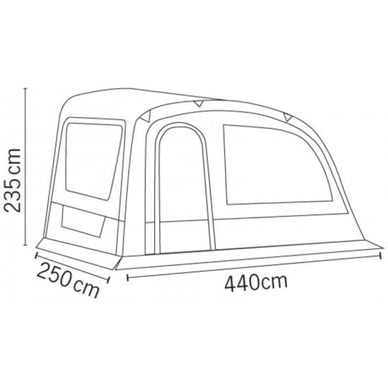 Adria Action Air 391 inflatable sunshade