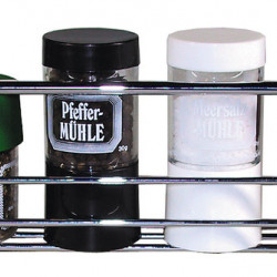 Chrome-plated spice rack