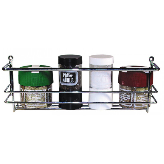 Chrome-plated spice rack
