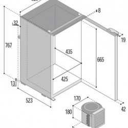 Compressor refrigerator C130LA - 130 l - Black