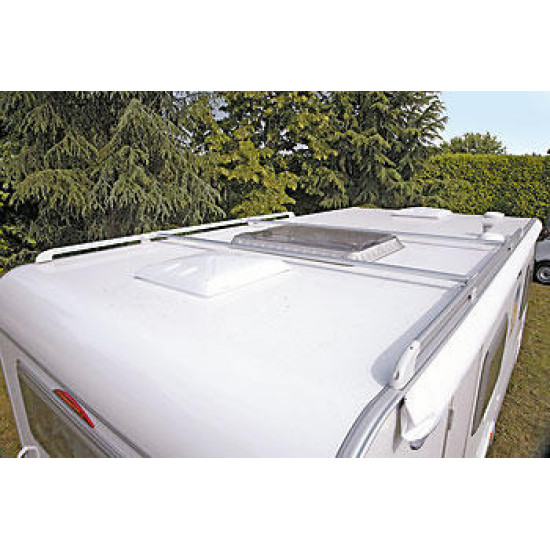 Roof rack for motorhome and roof rails for caravan