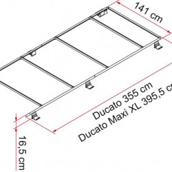 Roof rack for Fiat Ducato, Peugeot Boxer, Citroen Jumper from 2006 onwards