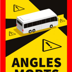 Warning sign "Angles Morts" Blind Spot self-adhesive