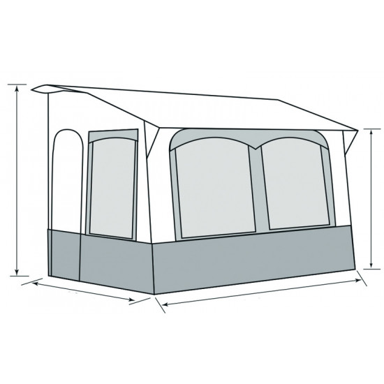 Universal all-season caravan awning Casa Royal 2 - 2 sizes