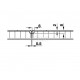 Folding table hinge, matte brass