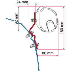 Fiamma Adapter F35 VW T4, 2-piece