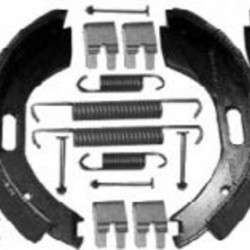 Brake shoe set including flange nut - BPW S2005-7RASK