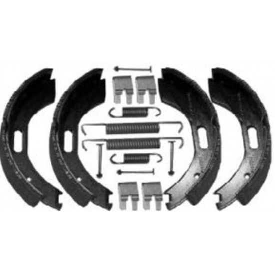 Brake shoe set including flange nut - BPW S2005-7RASK