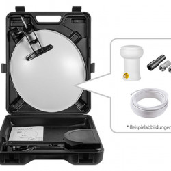 Camping case with LNB and cable