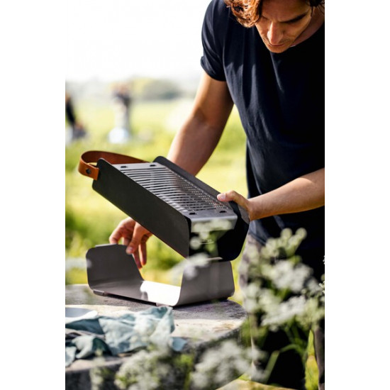 UNA Charcoal Tabletop Grill - Grey