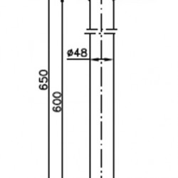 Support tube RSR 48-600mm