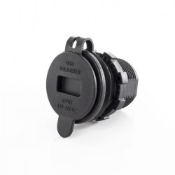 LED voltmeter with integrated USB charging socket 12 V / 24 V