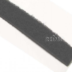 Hook and loop fastener - 10 mm width - Grey - 5 m