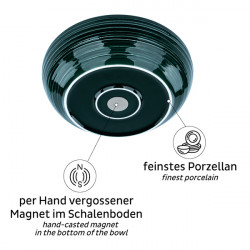 Porcelain Magnetic Food Bowl - Forest Green