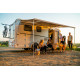 W 3750 x Abstract 2500mm FIAMMA Awning F45S Fabric: Royal Grey, Casing: White