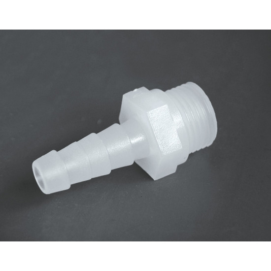 Transition connector 1/2" to 10mm hose. 2 pieces, self-packaged.