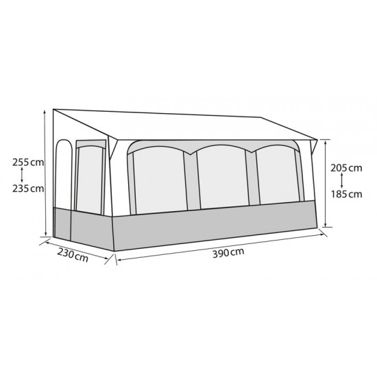 Universal all-season caravan awning Casa Royal 2 - 2 sizes