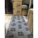 Living room rug 50x150cm grey, patterned, 45% polyester/55% cotton