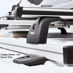 Longitudinal rails including mounting kit for roof rack Ducato from model year 07/2006