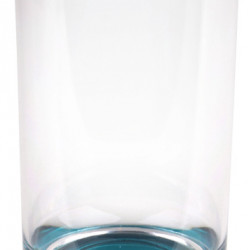 Plastic glasses with colored bases - lime and petrol