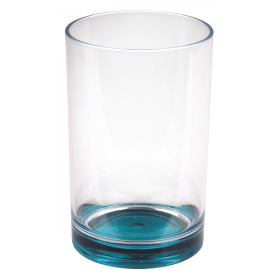 Plastic glasses with colored bases - lime and petrol