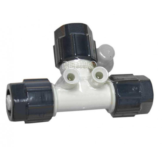 T-piece with 3 screw connections