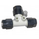 T-piece with 3 screw connections