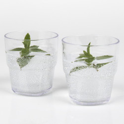 Jug with screw-on lid and 4 glasses 0.25 l