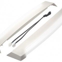 LED side panels for pleated blind frames, white, complete with cable and polyswitch.