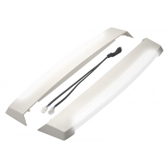 LED side panels for pleated blind frames, white, complete with cable and polyswitch.